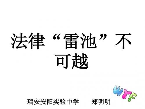 法律雷池不可越2(教学课件2019)