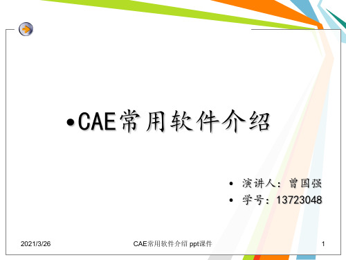 CAE常用软件介绍 ppt课件