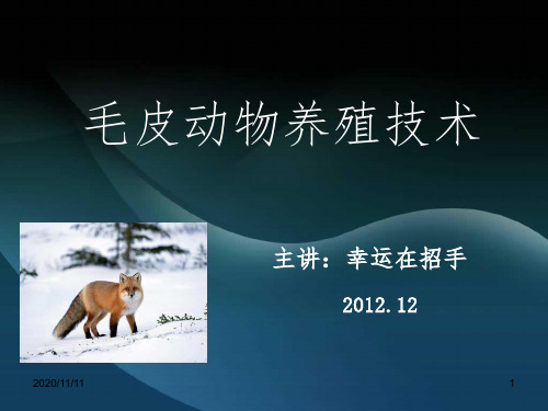 毛皮动物养殖技术