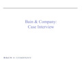 Bain-Company-Case-Interview 面试 贝恩