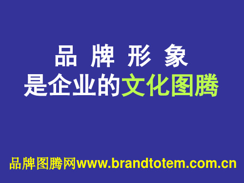 第六讲 品牌形象是企业的图腾