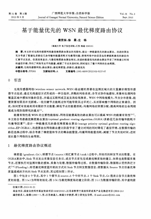 基于能量优先的WSN最优梯度路由协议