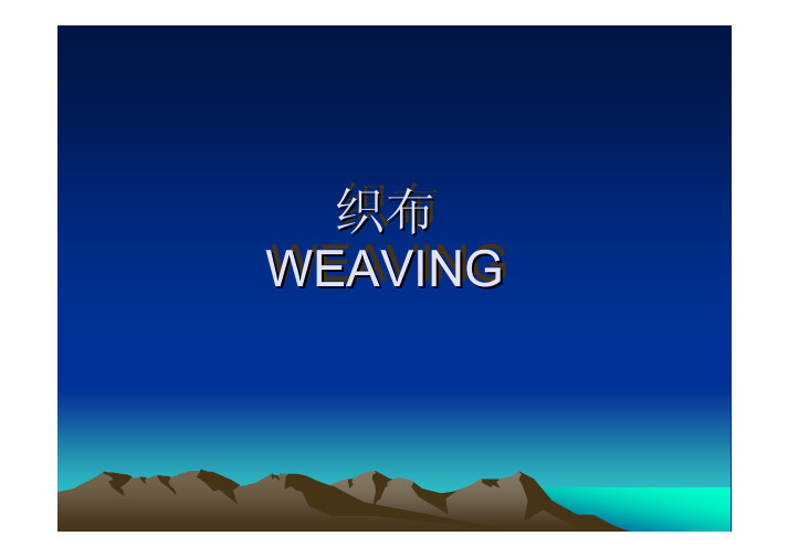 现代织布工艺知识讲义(pdf 45页)