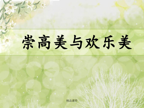 崇高美与欢乐 课件
