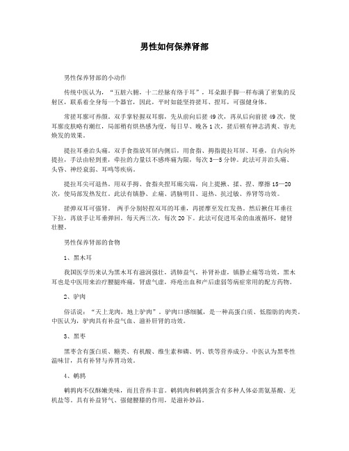 男性如何保养肾部
