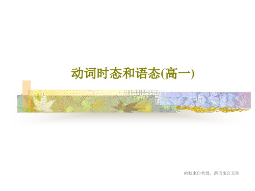 动词时态和语态(高一)68页PPT