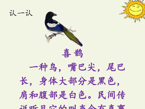 一年级语文下册课件-6 树和喜鹊30-部编版(共20张PPT)