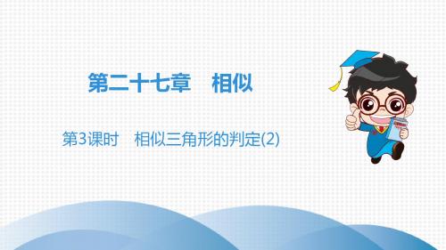 第27章 第3课时 相似三角形的判定(2)