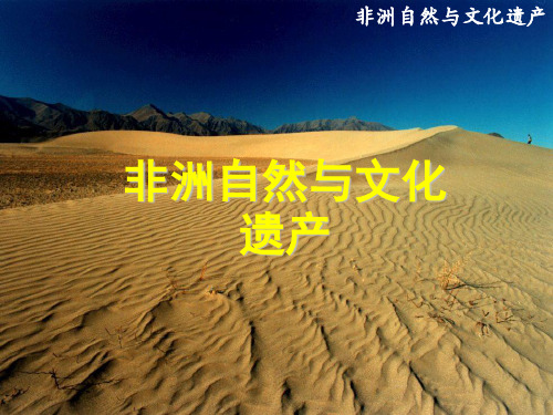 3 非洲自然与文化遗产(历史与自然)