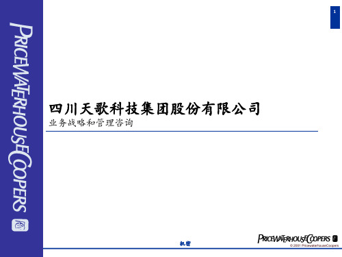 普华永道—四川天歌科技集团业务战略和管理咨询报告(研讨会)