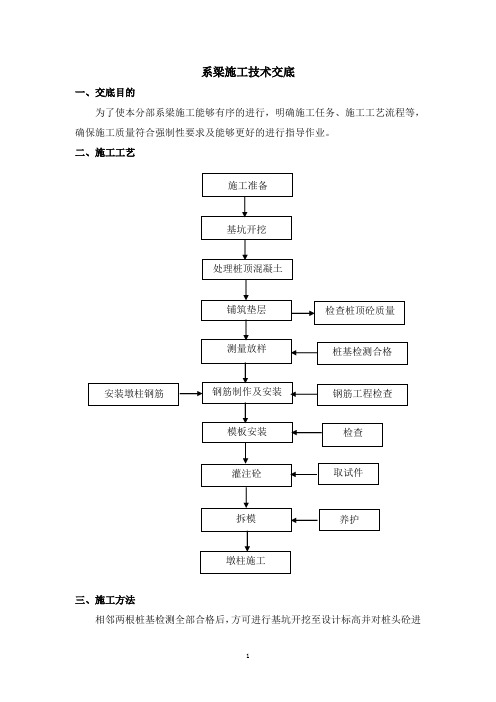 系梁施工技术交底