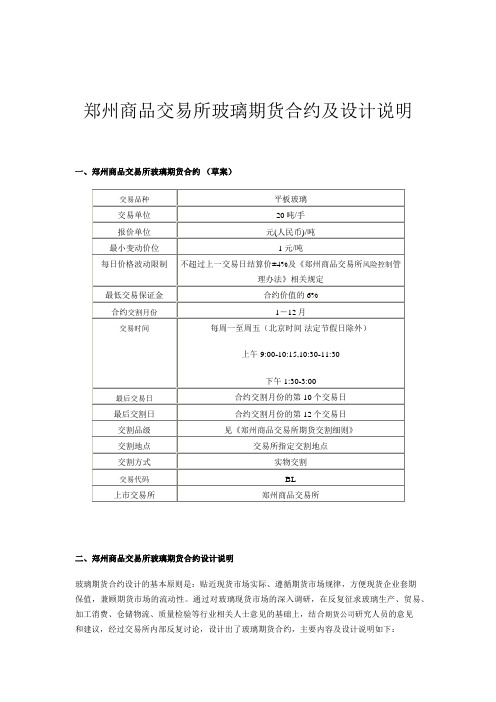 玻璃标准合约
