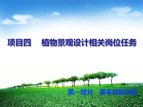 园林植物景观设计项目四 植物景观设计相关岗位任务