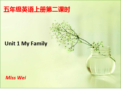 Join in剑桥英语五年级英语上Unit 1 My family课件