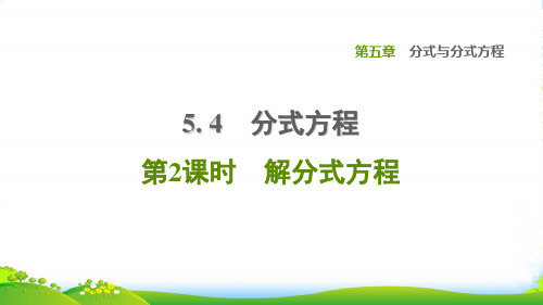 2022春八年级数学下册 第5章 分式与分式方程5.4 分式方程第2课时 解分式方程习题课件北师大版