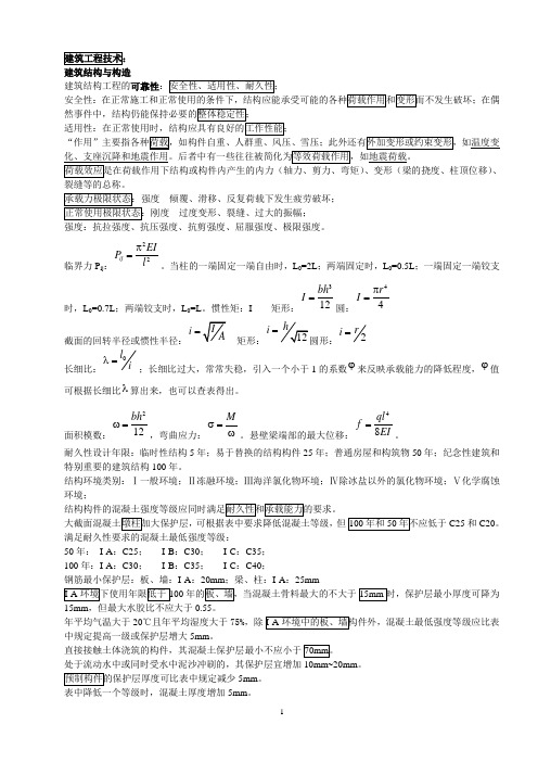 建筑工程实务笔记
