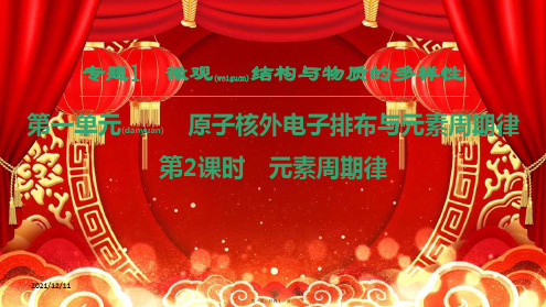 高中化学专题1微观结构与物质的多样性第1单元核外电子排布与周期律第2课时元素周期律