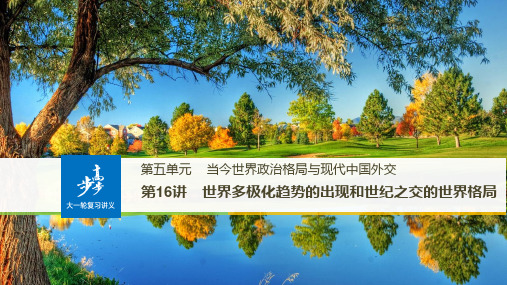 高中历史第一轮复习  必修1 (新)世界政治格局多极化的趋势