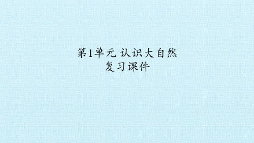 一年级上册科学课件PPT：认识大自然 复习课件粤教版