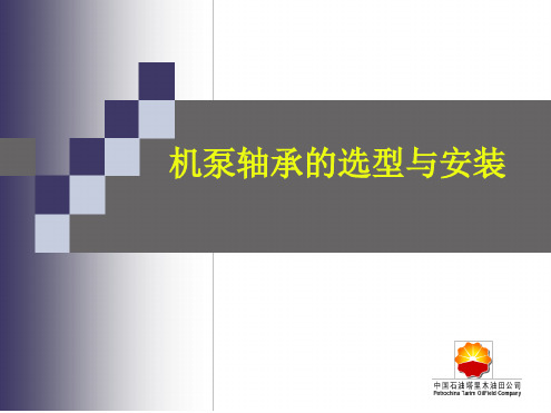机泵轴承的选型与安装讲解