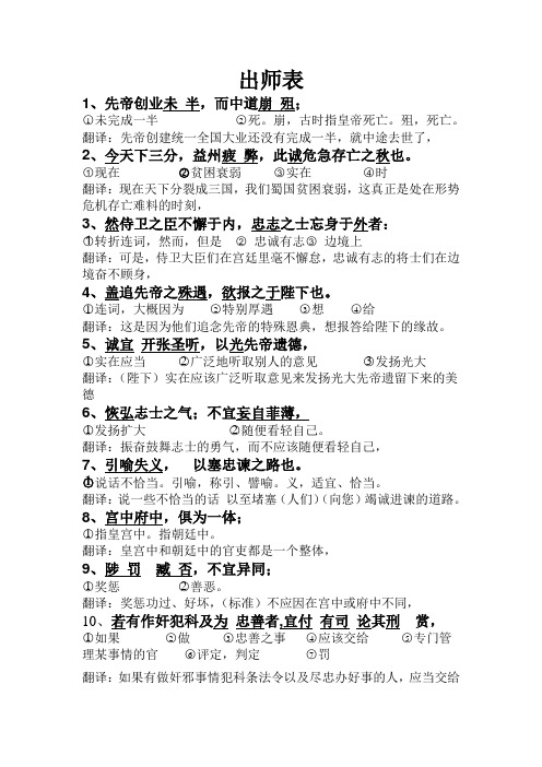 出师表