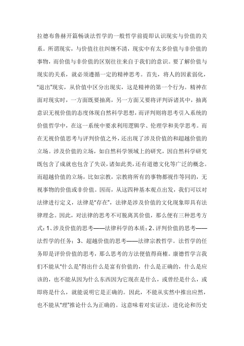 拉德布鲁赫 超长读书报告