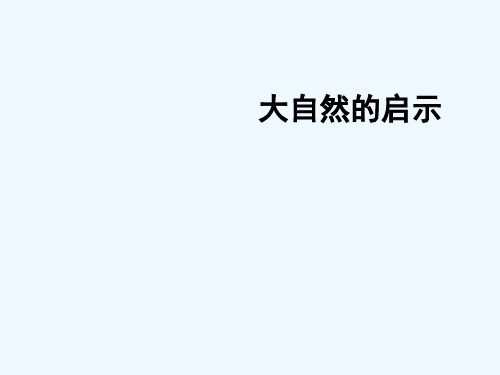 人教版小学语文四年级语文园地三大自然启示