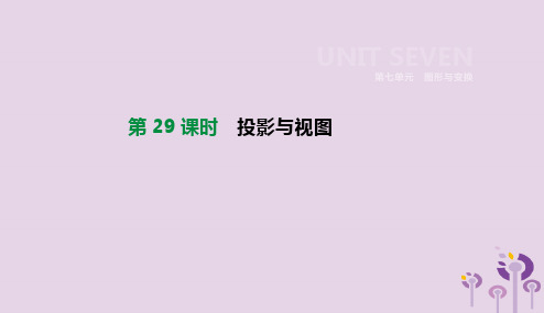 2019年中考数学总复习第七单元图形的变换第29课时投影与视图课件湘教版201901151149