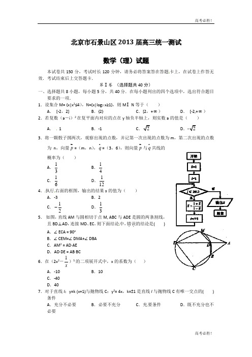 石景山数学理