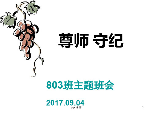 尊师守纪主题班会  ppt课件