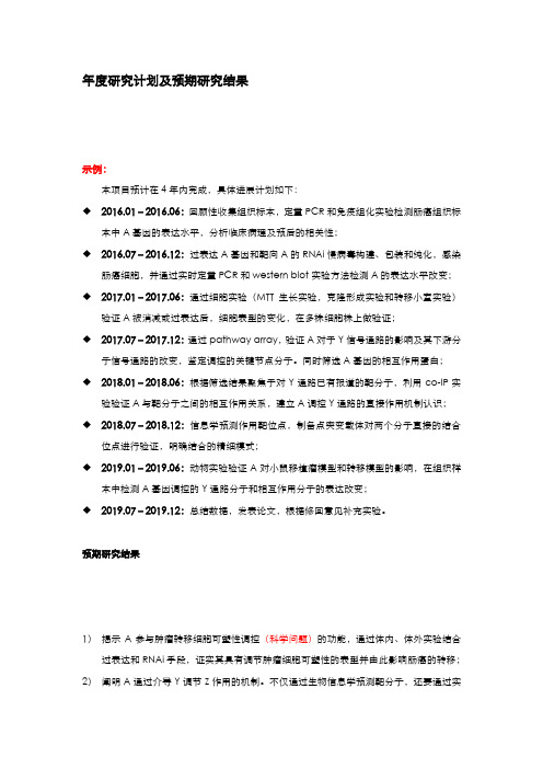 国家自然基金标书写作指导 年度研究计划及预期研究结果示例 可行性分析撰写示例