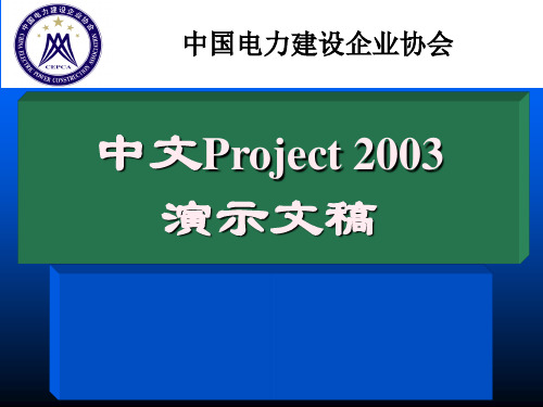 Project2003 教程(2013最终版本)