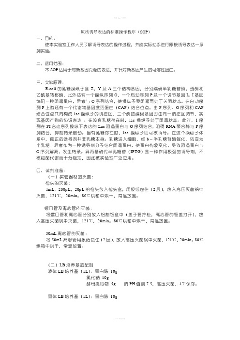 原核诱导表达