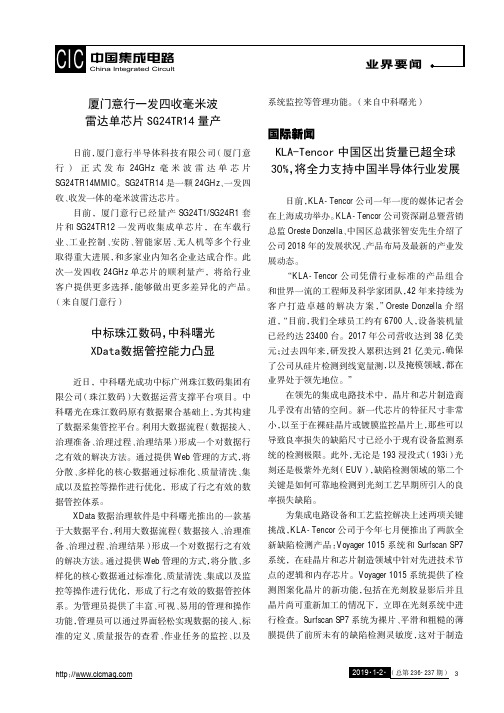 国际新闻KLATencor中国区出货量已超全球30%,将全力支持中国半导体行业发展