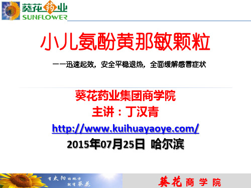 葵花药业小儿氨酚黄那敏颗粒课件(20150708)