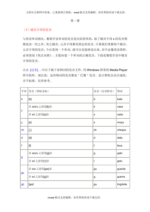 葡萄牙语入门教程