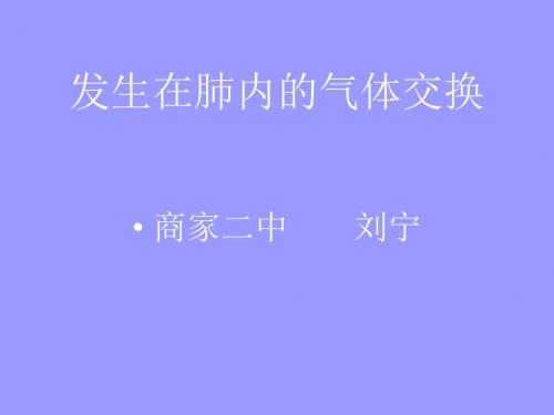 发生在肺内的气体交换PPT课件3 人教版