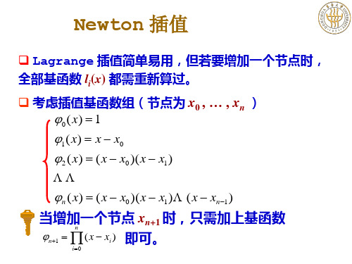 数学分析 Newton插值