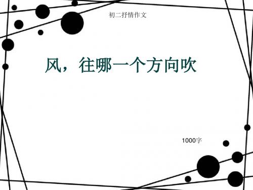 初二抒情作文《风,往哪一个方向吹》1000字(总12页PPT)