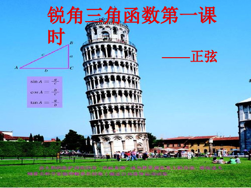 锐角三角函数——正弦 课件 人教版数学九年级下册