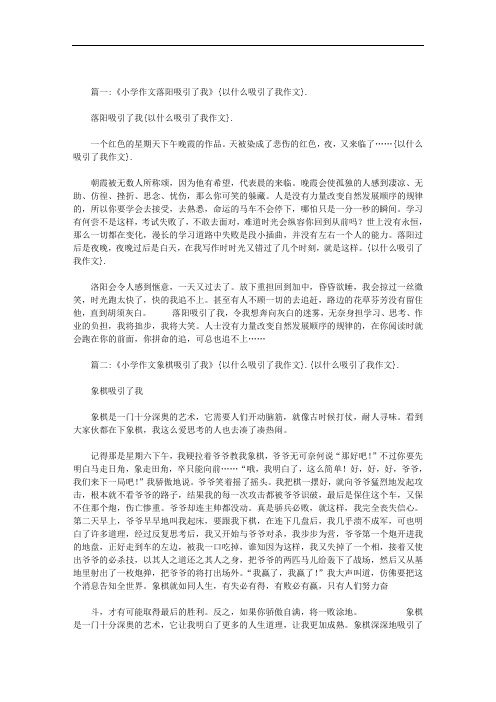 以什么吸引了我作文范文