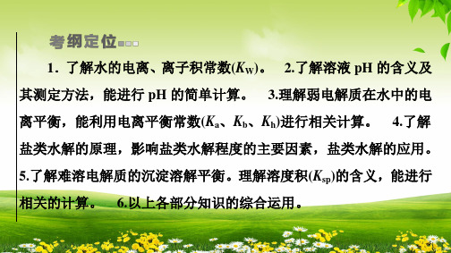高中化学水溶液中的三大平衡及其常数计算课件