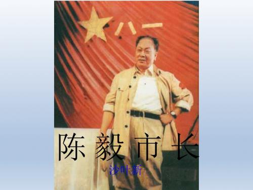 《陈毅市长》课件1(24张PPT)(苏教版九年级下)