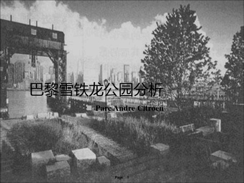巴黎雪铁龙公园的分析解读