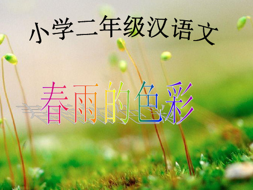 二年级下册春雨的色彩 语文PPT课件