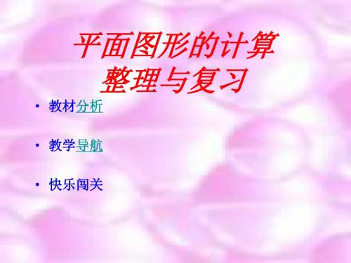 平面图形的计算整理与复习