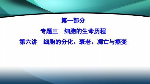 2020新课标高考生物二轮总复习课件：1-3-6 细胞的分化、衰老、凋亡与癌变 