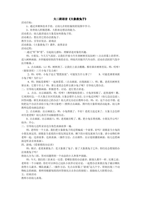 大象救兔子