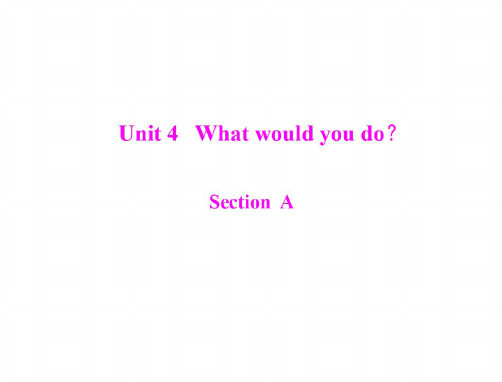 九年级英语What-would-you-do课件1