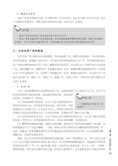 公共关系广告的类型_公共关系原理与实务_[共2页]